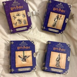 Hallmark Harry Potter Holiday Ornaments Set - Purple and Silver